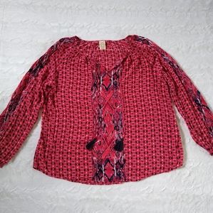 Faded Glory Boho Peasant Top